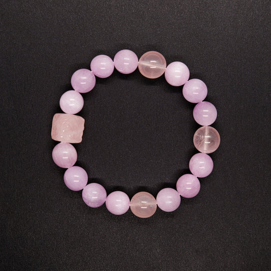 Lepidolite and Rose Quartz Bracelet