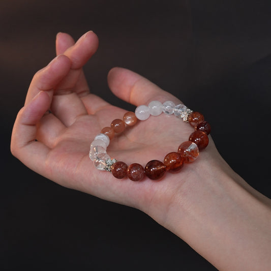 Hematoid and Moonstone Bracelet