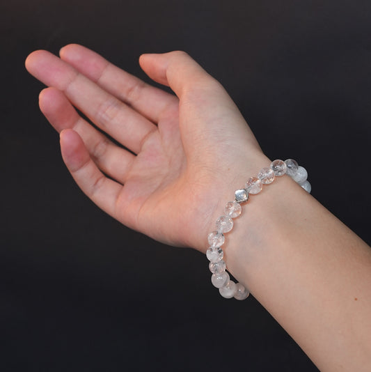 Azeztulite and Phantom Quartz Bracelet