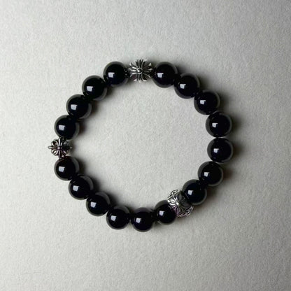 Masion Mavien Obsidian Cross Bracelet