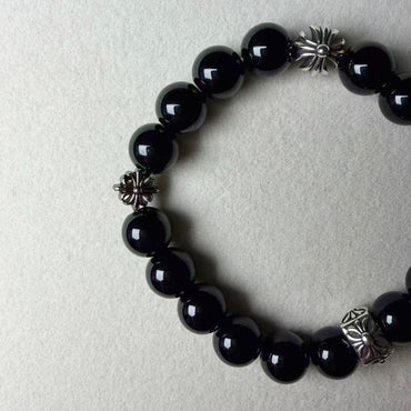 Masion Mavien Obsidian Cross Bracelet