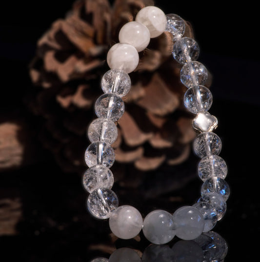 Azeztulite and Phantom Quartz Bracelet