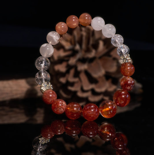 Hematoid and Moonstone Bracelet